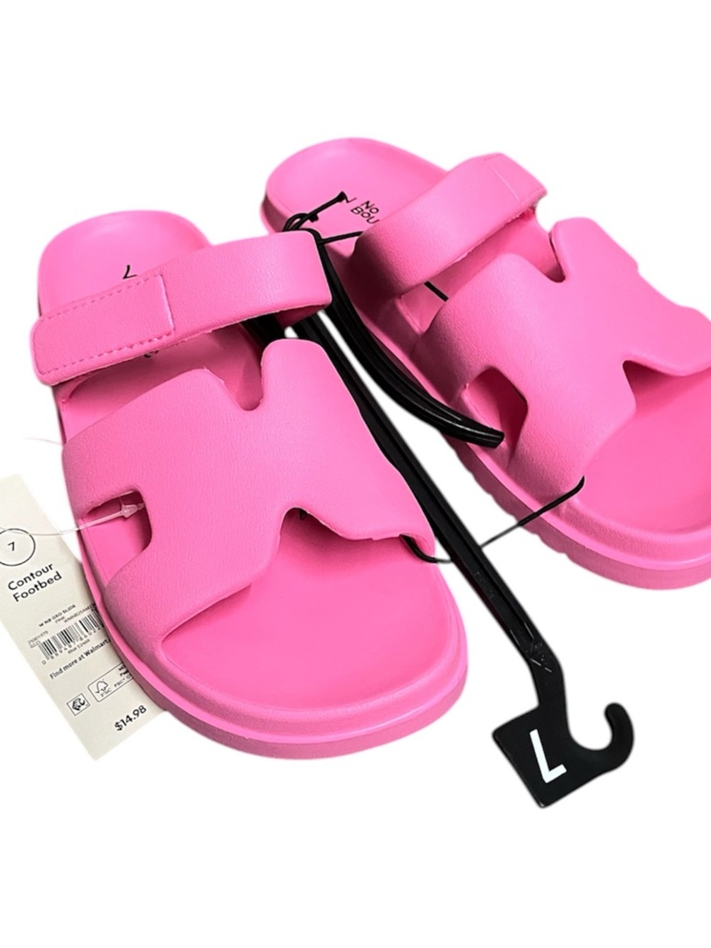 Hot Pink Slide Sandals, NWT